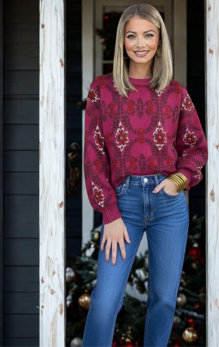 Plum Wanderlust Sweater