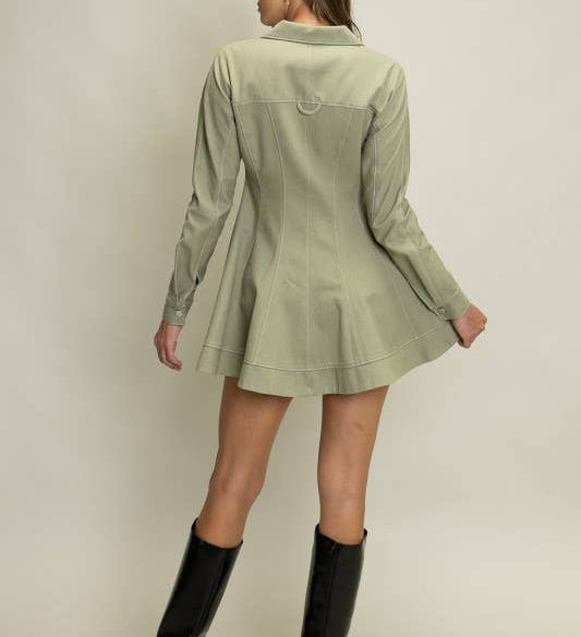 Wild Olive Fit & Flare Dress