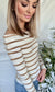 Striped Off-Shoulder Knit Top