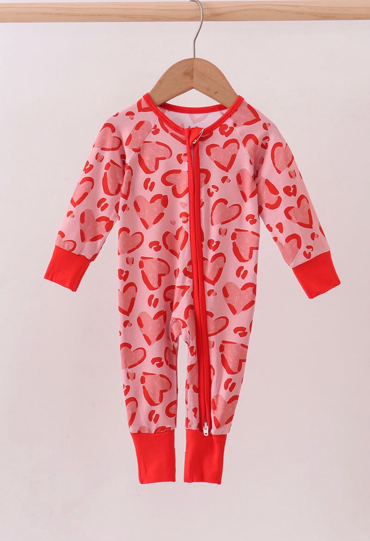 Red Heart Bamboo Zip Up Romper
