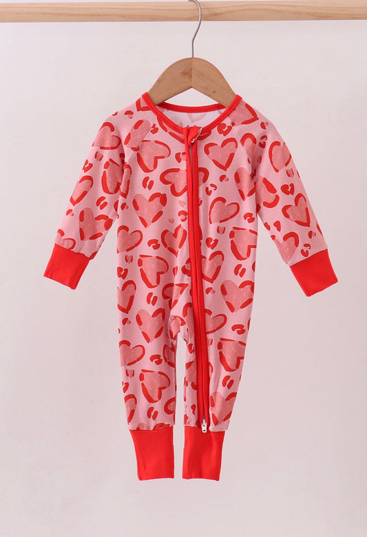 Red Heart Bamboo Zip Up Romper