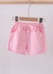Girls Petal Pink Bow Shorts
