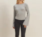 Long Sleeve Ribbed Knit Top