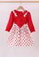 Red Heart Appliqué Dress Set