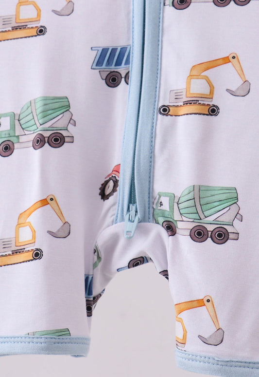 Little Builder Zip Up Romper