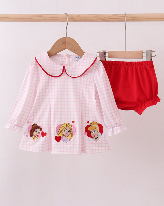 Valentine Princess Bloomer Set