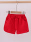 Girls Red Bow Shorts
