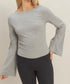Long Sleeve Ribbed Knit Top