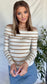 Striped Off-Shoulder Knit Top