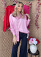 XOXO Satin Button Down