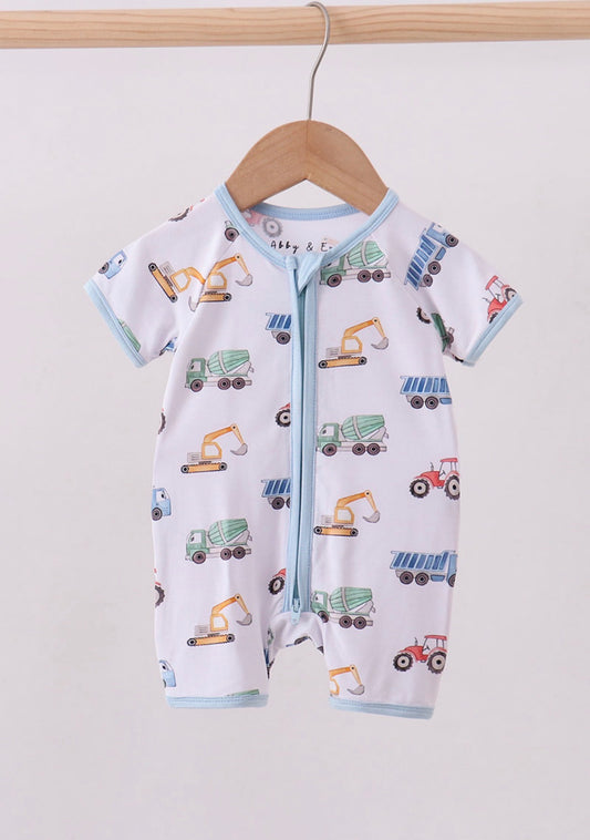Little Builder Zip Up Romper