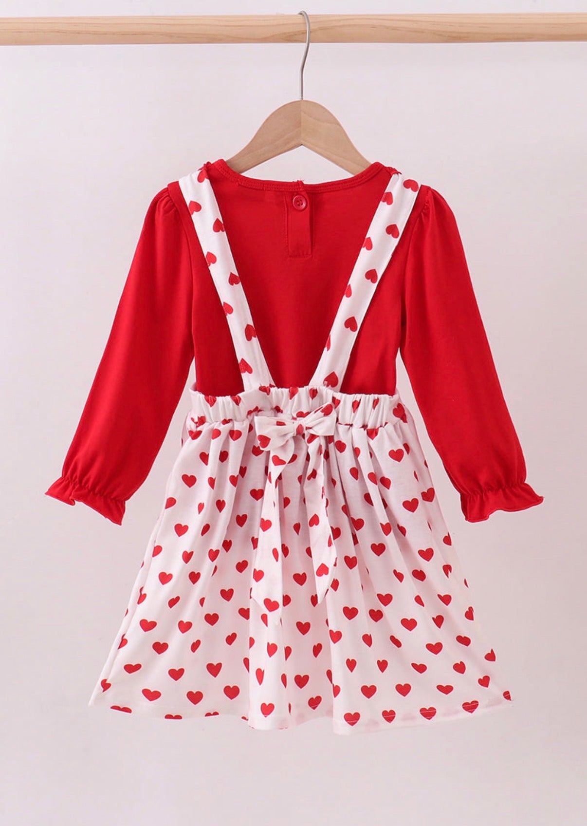 Red Heart Appliqué Dress Set