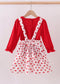 Red Heart Appliqué Dress Set