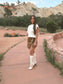 The Mocha Bow Mini Skirt