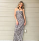 Leopard Luxe Strapless Maxi Dress