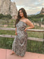 Leopard Luxe Strapless Maxi Dress